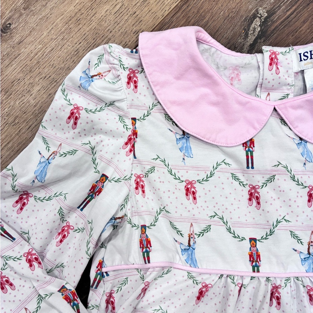 Ishtex Nutcracker Ballet Shirt Top Blouse Christmas Outfit Pink 6X/7 Girl - Picture 3 of 10